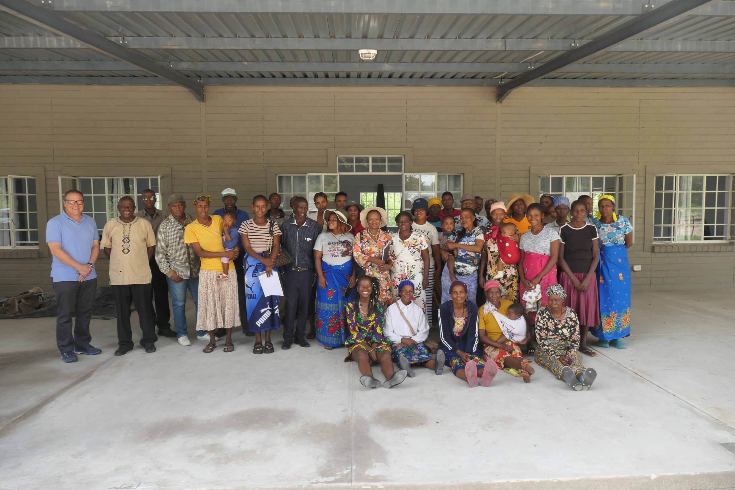 group picture taken during a workshop in namibia