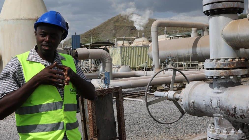 A man working for the Kenya Electricity Generating Company