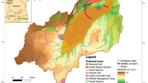 Kilombero Wetland Catchment in Tanzania map