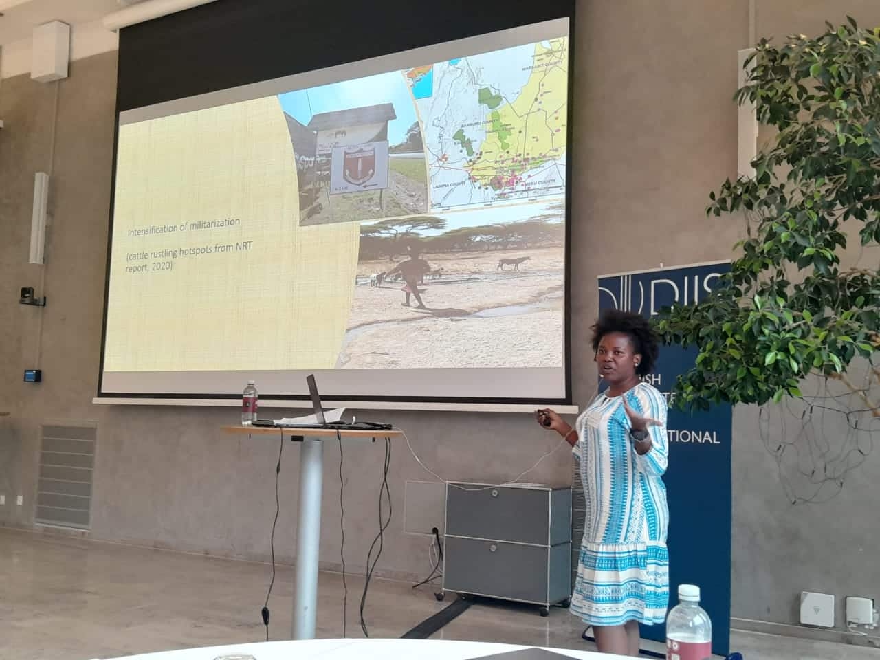 CRC Researcher Evelyne Owino during a presentation in June of 2023