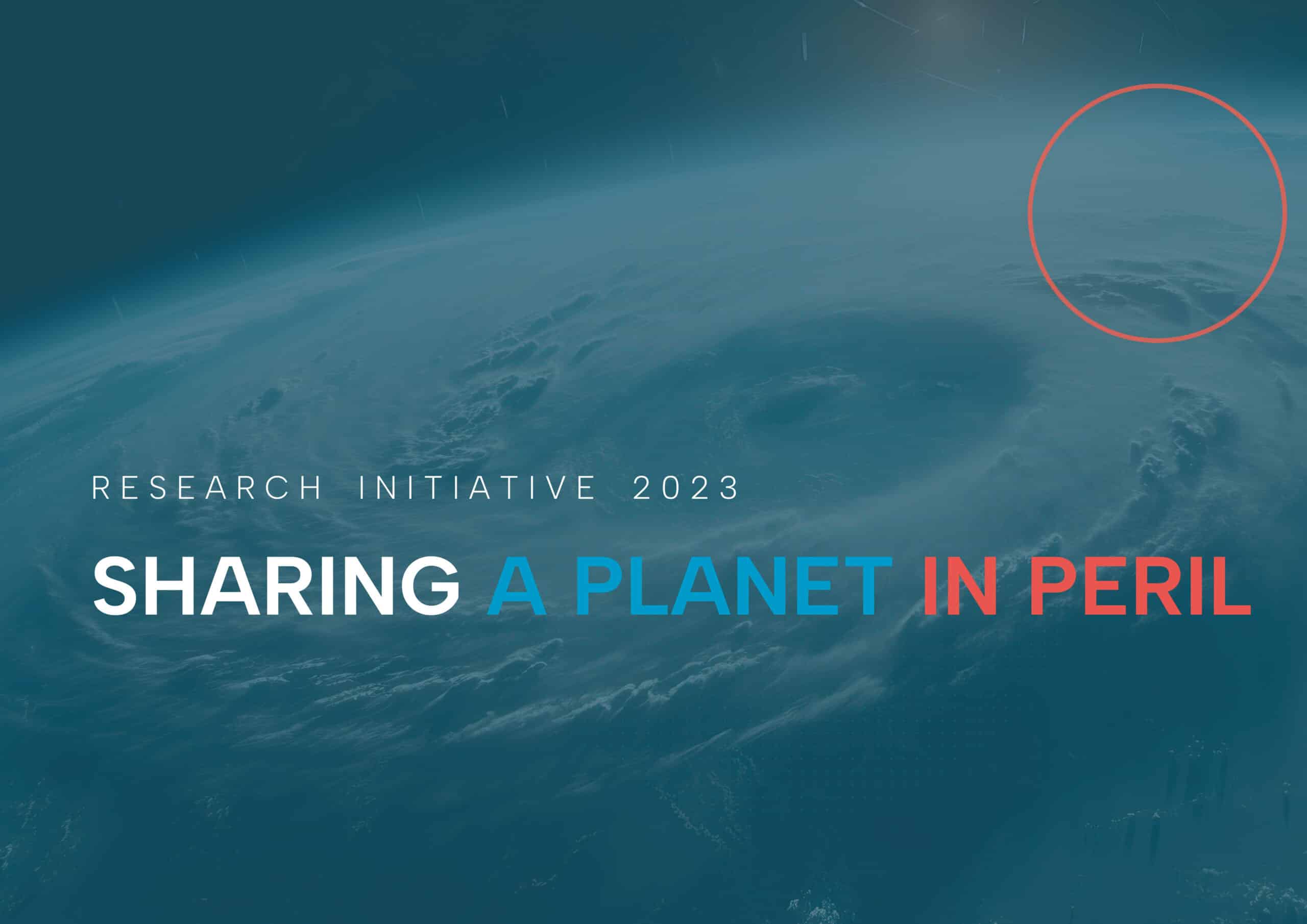 A cover image for the research initiative "sharing a planet in peril"