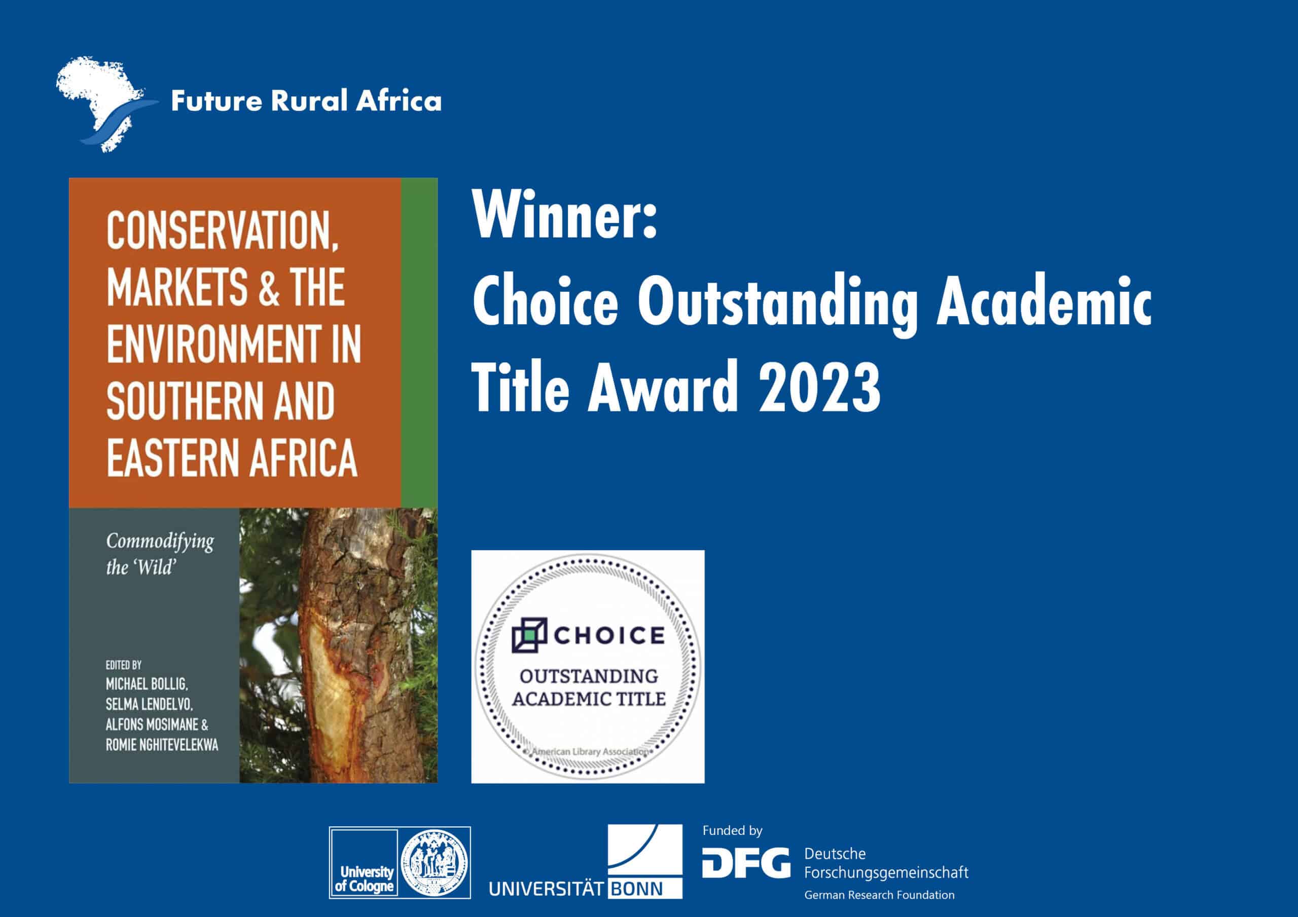 Cover image announcing the winner of the choice outstanding academic title award 2023
