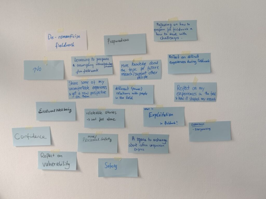 Concepts debated during a PhD workshop