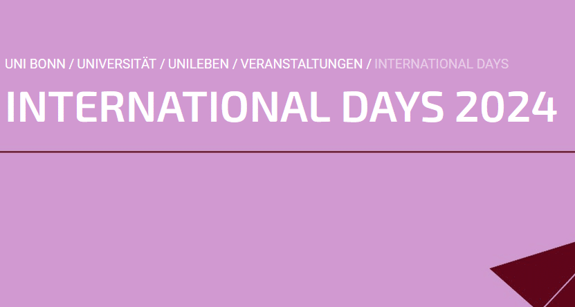 cover for a web post about uni bonn international days