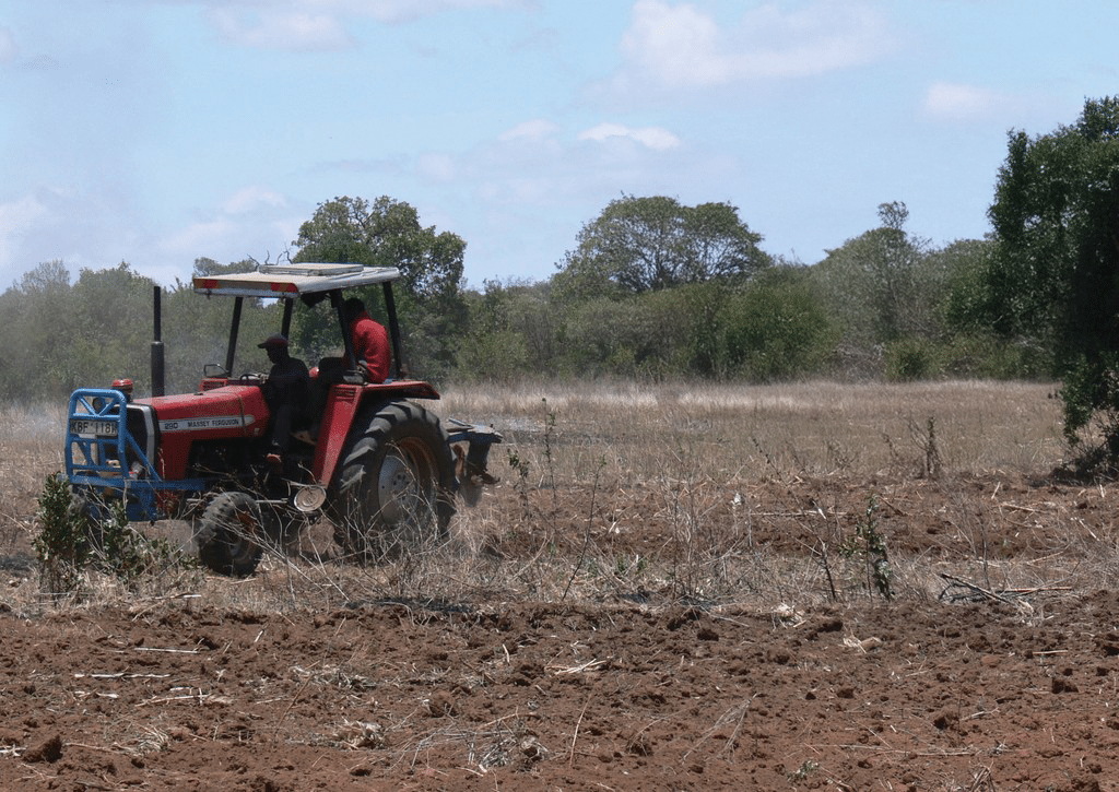 image of a tractor in a field