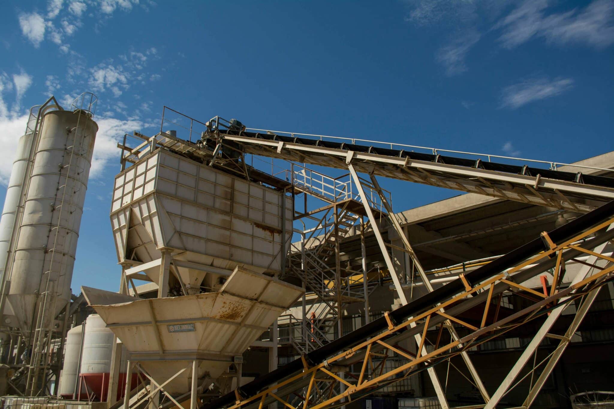 the image shows an industrial area