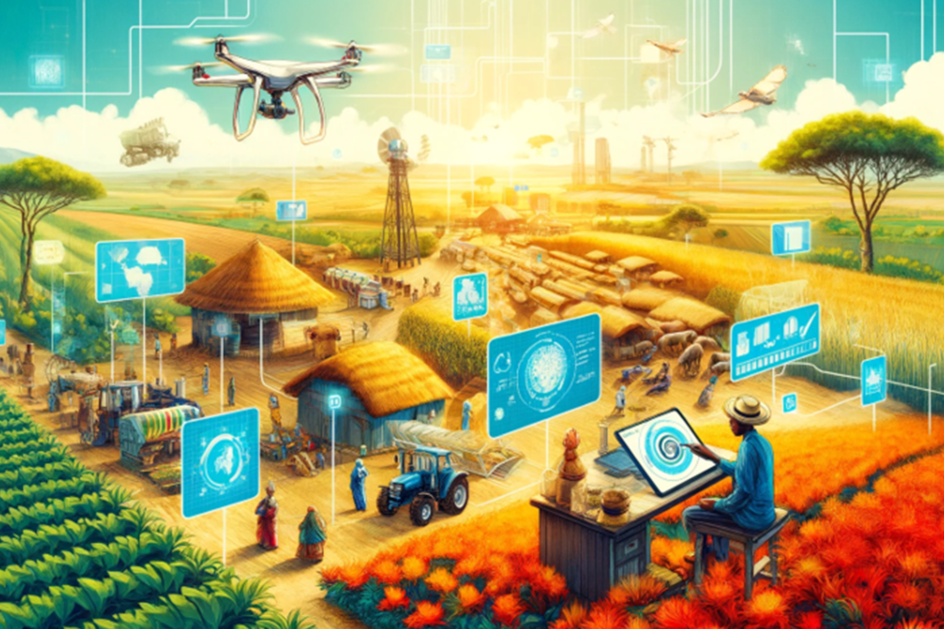 KI generated Image of "digital agrarian futures"