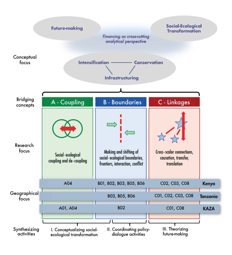 graphic of the conceptual focus of the crc future rural africa