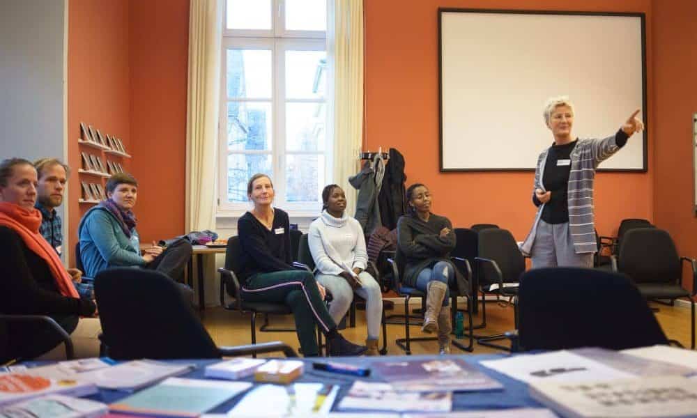 Members of the CRC at the communication workshop with Dr. Saskia Schottelius on the 5th of december.